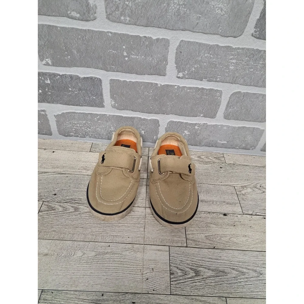 Polo Ralph‎ Lauren Toddler Boy's Boat Tan Shoes Size 8